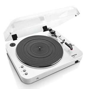 LENCO L-85 White Giradischi con convertitore diretto in MP3 da vinile a USB