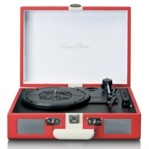 LENCO TT-110 Red Phono valigia a 3 velocit&agrave;