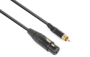 Power Dynamics Connex CX136 Cable Conv. XLR F- RCA Male