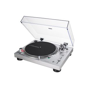 AUDIO-TECHNICA HI-FI AT-LP120XUSB Silver Giradischi DJ professionale a trazione diretta con USB