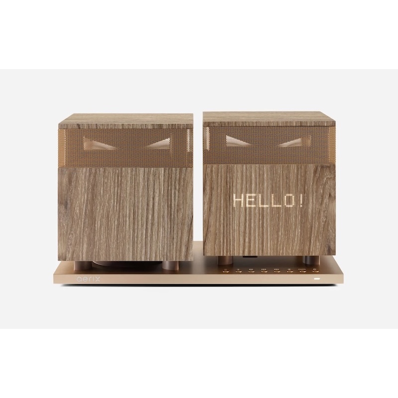 AERIX DUET MK3 WOOD SPEAKER ALL-IN-ONE 2.1 A 360° CON STREAMER INTEGRATO