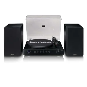 LENCO LS-700BK - Giradischi HiFi ad alta potenza con altoparlanti