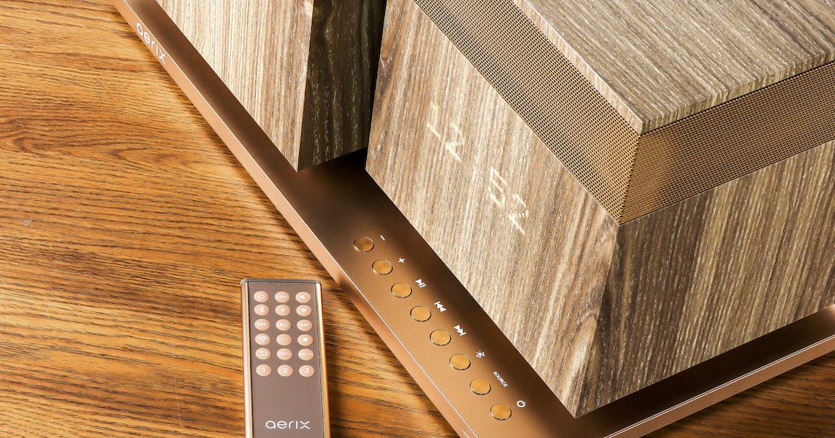 AERIX DUET MK3 WOOD SPEAKER ALL-IN-ONE 2.1 A 360° CON STREAMER INTEGRATO - immagine 3